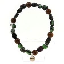 Epidot Perlenarmband Aus