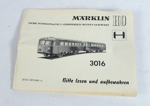 Märklin 3016 anleitung - 3016, h0