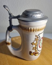 seltener alter Bierkrug mit Zinndeckel 🔥 Wuppertal Ronsdorf 🔥  s. Fotos TOP !