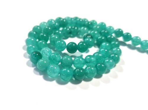 Jade 6mm grün sea green - , rund