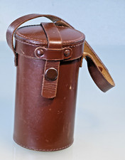 Köcher braun Leder Objektivtasche Hard Case Lens Case