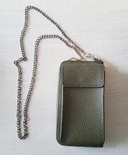 Vera Pelle ♥️ Umhängetasche Geldbörse echtes Leder khakigrün ??