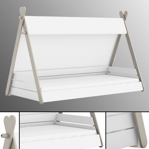 Babybett tipi mit lattenrost - mit,