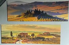 2 hochwertige TOSKANA-Landschaftsbilder im Format 50 x 150 cm * Panorama 1:3 NEU