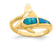 14K GELBGOLD BLAU KREIERTER