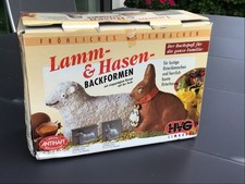 Backformset Osterlamm und Osterhase mit Rezept 1 x benutzt prima Zustand