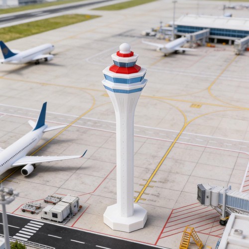 400 airport control tower - 1/400,