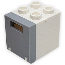 Lego Container Schrank Box 2x2x2 4345 Weiß Tür 4346 Grau Star Wars City Ersatz