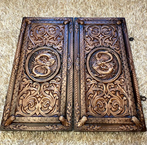 Artwork backgammon drache - -,