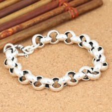 I07 Armband Erbskette Erbsenkette 8 mm / 20 cm 10 mm / 21 cm Silber 925 