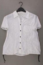 ✨ Bonita Kurzarmbluse Classic Bluse für Damen Gr. 42, L weiß aus Baumwolle ✨