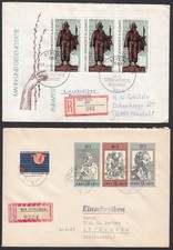 DDR: 2 schöne Sammlerbriefe per Einschreiben nach BRD  u.a. Motiv Dürer, Malerei
