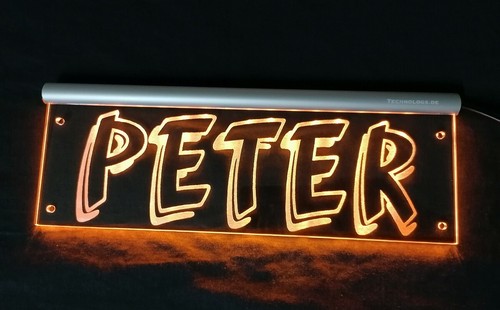 Peter led namensschild oder - peter,