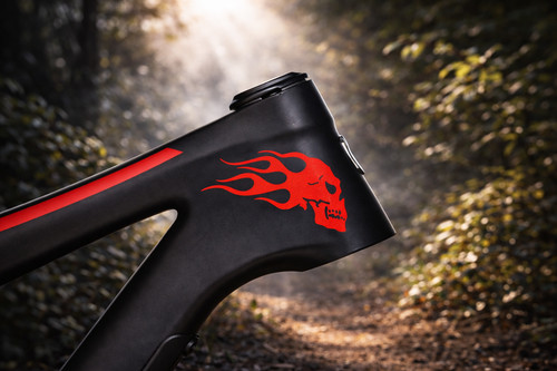 Totenkopf flamme fahrrad - flamme,