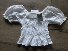 Mädchen Bluse Weiß Gr. 104