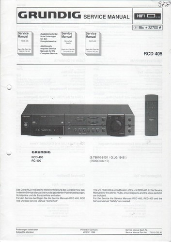 Grundig service anleitung - grundig,