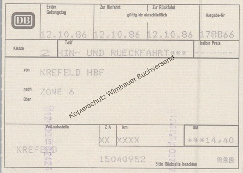 Originalfahrkarte deutsche - originalfahrkarte,