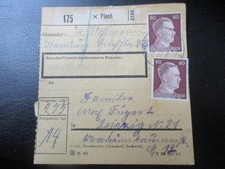 #2078 Paketkarte aus PLECH nach Leipzig