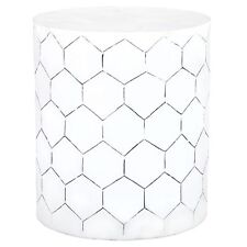 B-Ware Beistelltisch Wohnzimmertisch Couchtisch Sofatisch Turku Weiß Ø38 cm