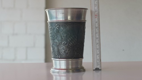 Zinnbecher motiv bayerisches - zinnbecher,,