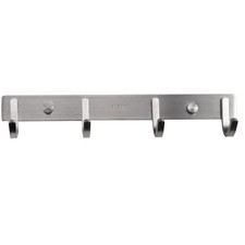 Hakenleiste - Edelstahl Garderobe Haken - Küchenleiste - Wandhaken zum Bohren BW