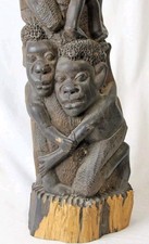 Makonde Ujamaa Lebensbaum 82cm Ebenholz Skulptur Coll MOHL L-628 Afrika Tansania