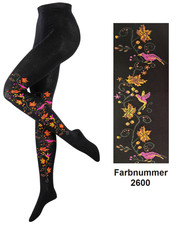 Warme Blumen Strickstrumpfhose