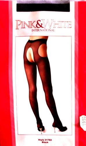 Pink white strumpfhosen - white,