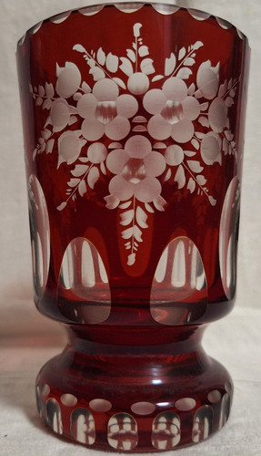 Biedermeierlicher becher glas - biedermeierlicher,