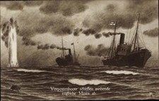 Ak Deutsche Kriegsschiffe