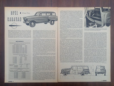 Opel Olympia Rekord Caravan, Test, 1956