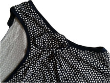 Punkte Stretch SHIRT Bluse Tunika zu Jeans gepunktet Blau Weiß M L 40 42 Top