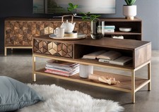 Couchtisch 110x40cm Massivholz