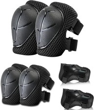 6X Schonerset Kinder Knieschoner Inliner Schutzausrüstung für 6-15 Jahre Kinder