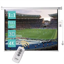 CCClife Beamer Leinwand Elektrisch 152x152cm