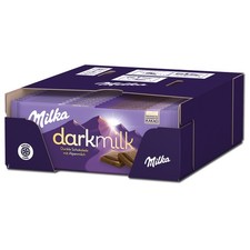 (20,08€/1kg) Milka Dark Milk Dunkle Alpenmilch Schokolade, 16 Tafeln je 85g