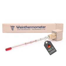 Weinthermometer Glas Holzbox