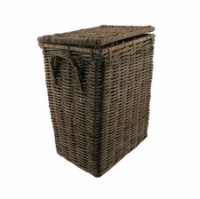 Wäschekorb mit Deckel Wäschetruhe ca.115 Liter Rattan Korb Naturrattan Geflecht