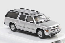 CHEVROLET Suburban - with black base  - silver - MK 1:64