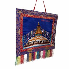 Wandbehang Thangka Stupa Pagode Nepal Buddha´s Augen handmade AsienLifeStyle 
