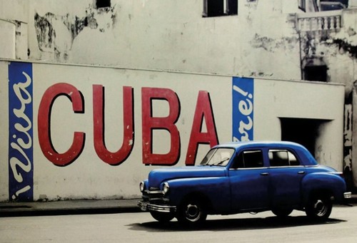 Blechschild gewölbt cuba kuba - blechschild,