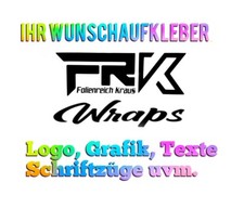 4x Bremssattelaufkleber Wunschmotiv Größe Farbe Logo 7-12cm tuning Schriftzug 