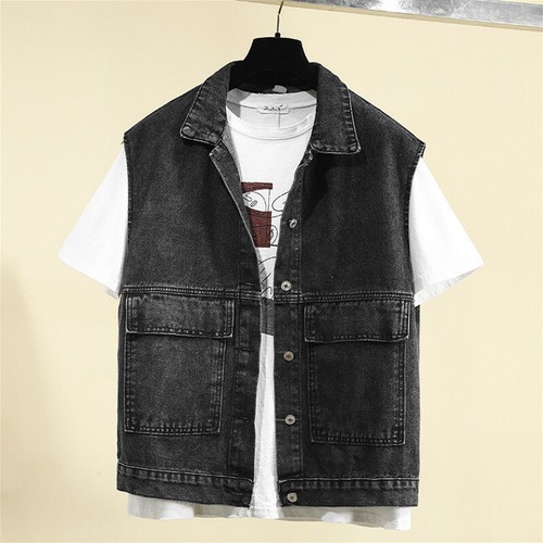 Damen denim weste vintage - denim,