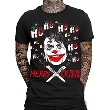 Merry Crisis Joker Herren weihnachts T-Shirt  | Fun - Sprüche Shirt | Ugly xmas 