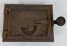 Antike Guss Ofentür Aschefalltür Knebelgriff Kamin Ofenklappen