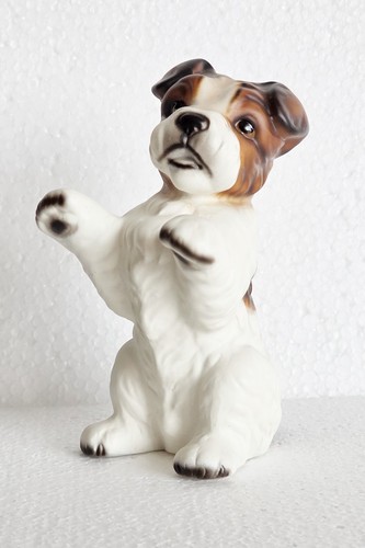 Fox terrier sitzend hundefigur - terrier,