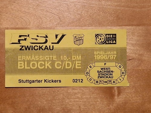 Sammlerticket fsv zwickau - sammlerticket,