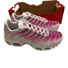 Nike Air Max Plus TN Damengröße 7 UK weiß/feuerrosa Turnschuhe Sneaker neu