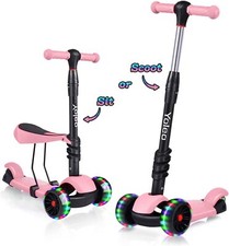 LED Kinderroller Kinderscooter Cityroller Dreiradscooter Kinder Scooter 3 IN 1