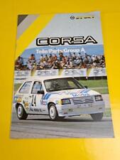 Ersatzteilkatalog Opel Corsa A GSi Gruppe A Ersatzteile Liste Rennsport Katalog